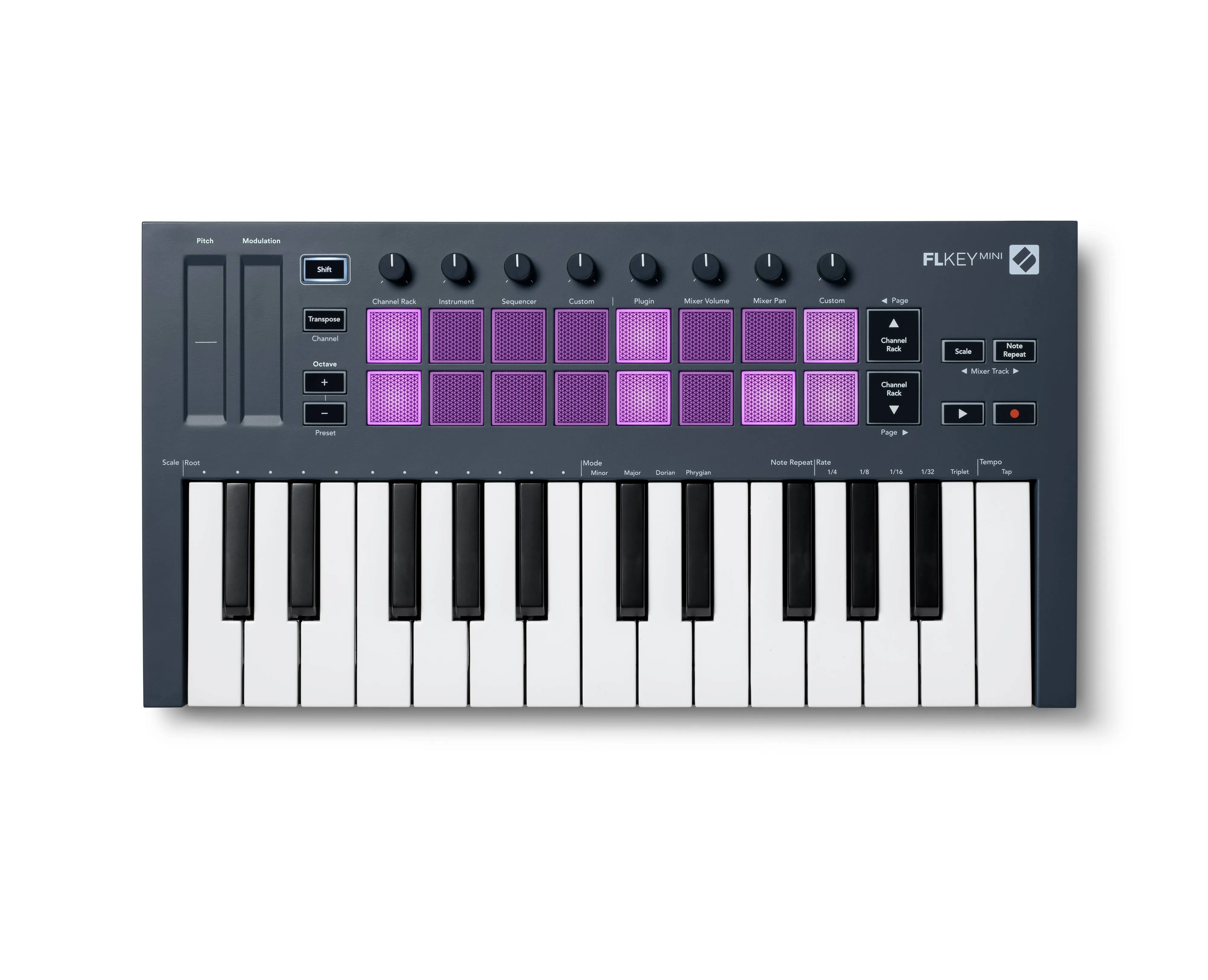 Novation FLkey Mini 25-Key Midi Controller Keyboard for fl Studio