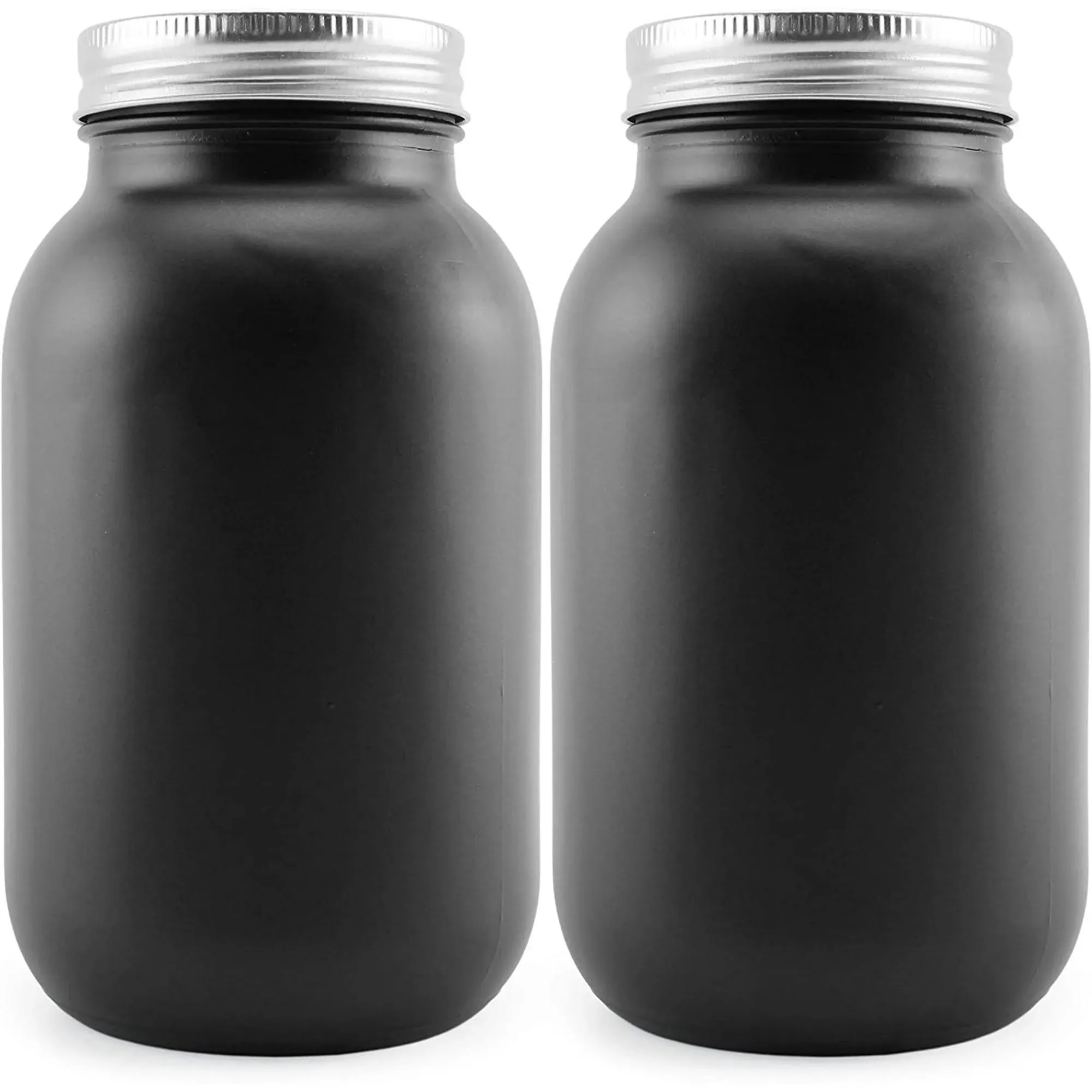 Darware Black Chalkboard Mason Jars (Pint Size, 6-Pack)