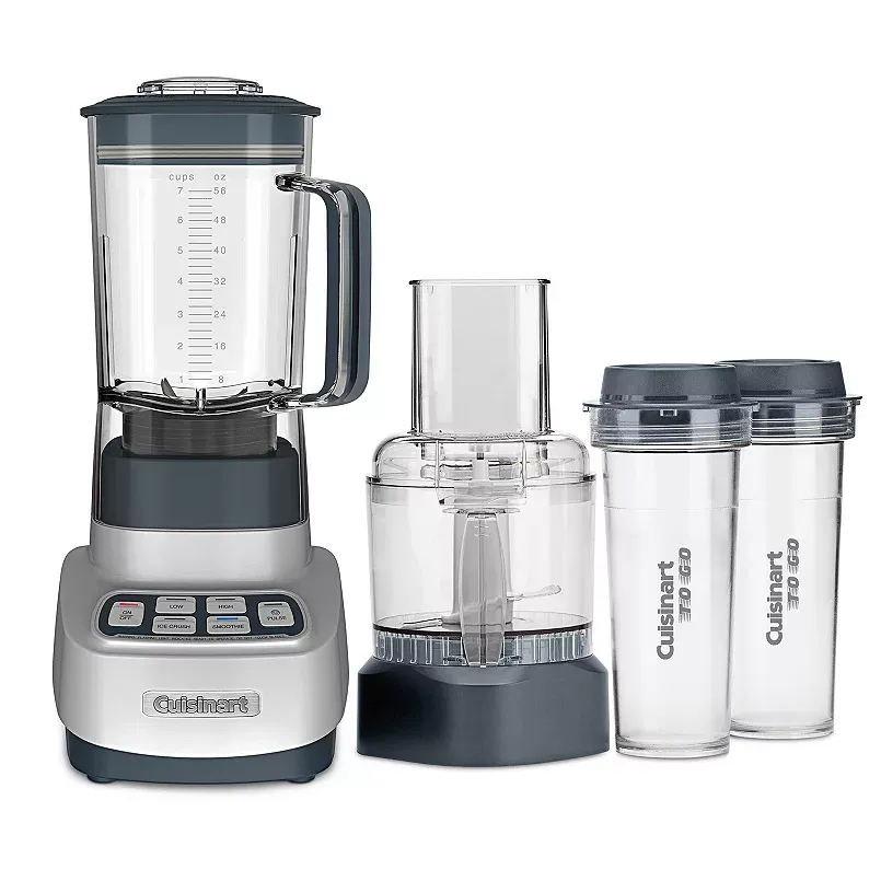 Cuisinart VELOCITY Ultra Trio 1 HP Blender Food Processor with Travel Cups, Multi