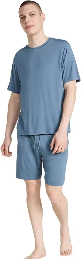 Eberjey Henry Short Pajama Set Coastal Blue