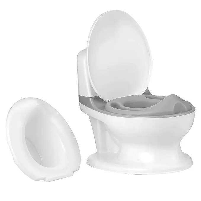 Baby Joy Realistic Potty Training Toilet, Potty Seat, Grey