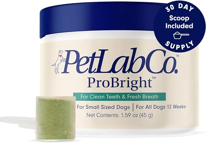 PetLab Co. ProBright Dental Powder for Dogs - Tailored Teeth Cleaning Made Easy – Select from 3 Formulas Tailored for Small, Medium or Large Dogs