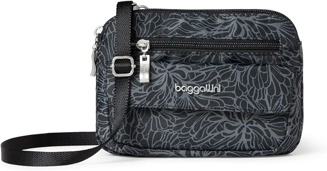 Baggallini Modern Everywhere Mini Crossbody Women-7x0.8x5.5 Cross Body Small Purse Travel Bag-Quick-Access Pocket