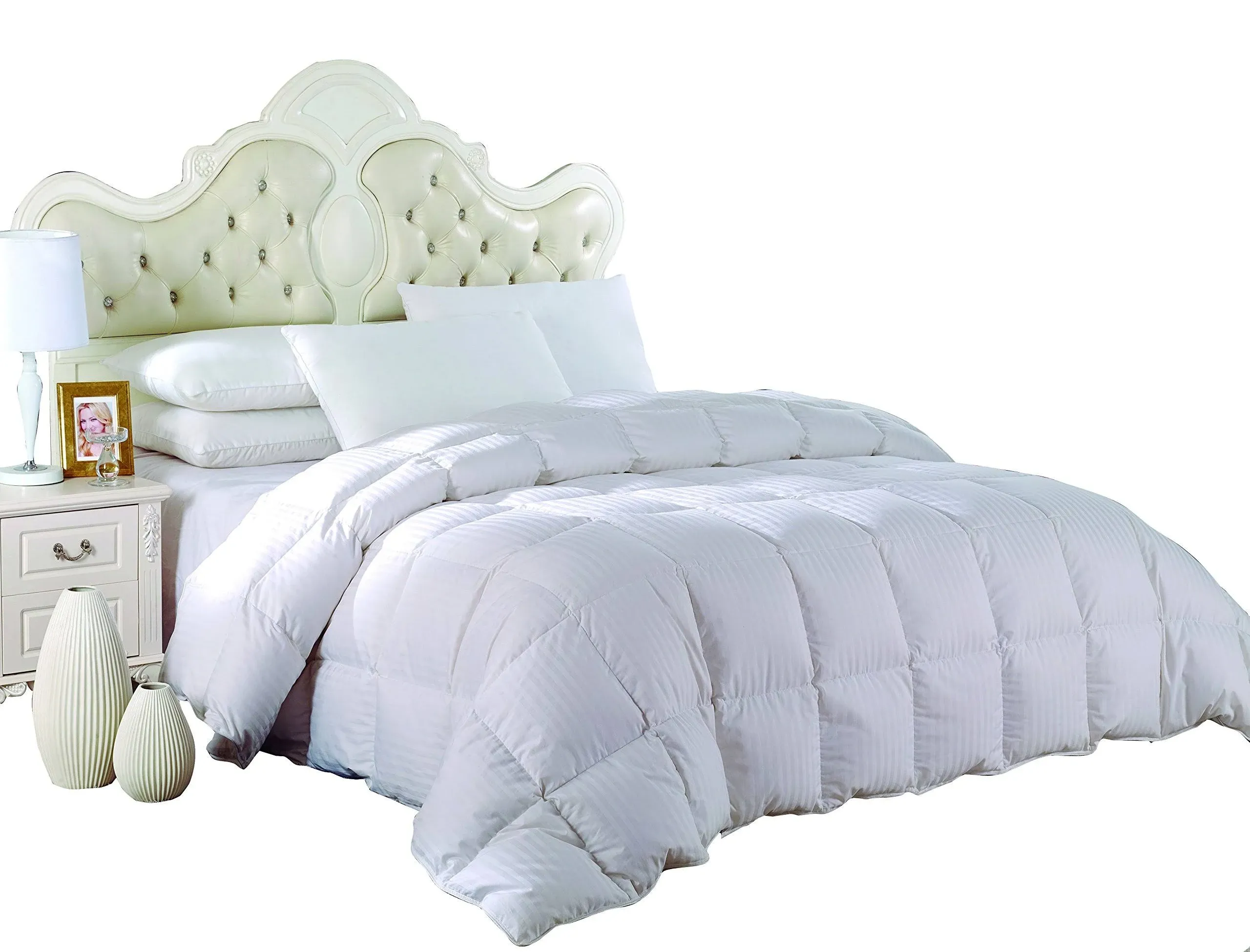 Royal Hotel&#039;s King Size Light Down-Comforter 650-Fill-Power 100% Cotton Shell...