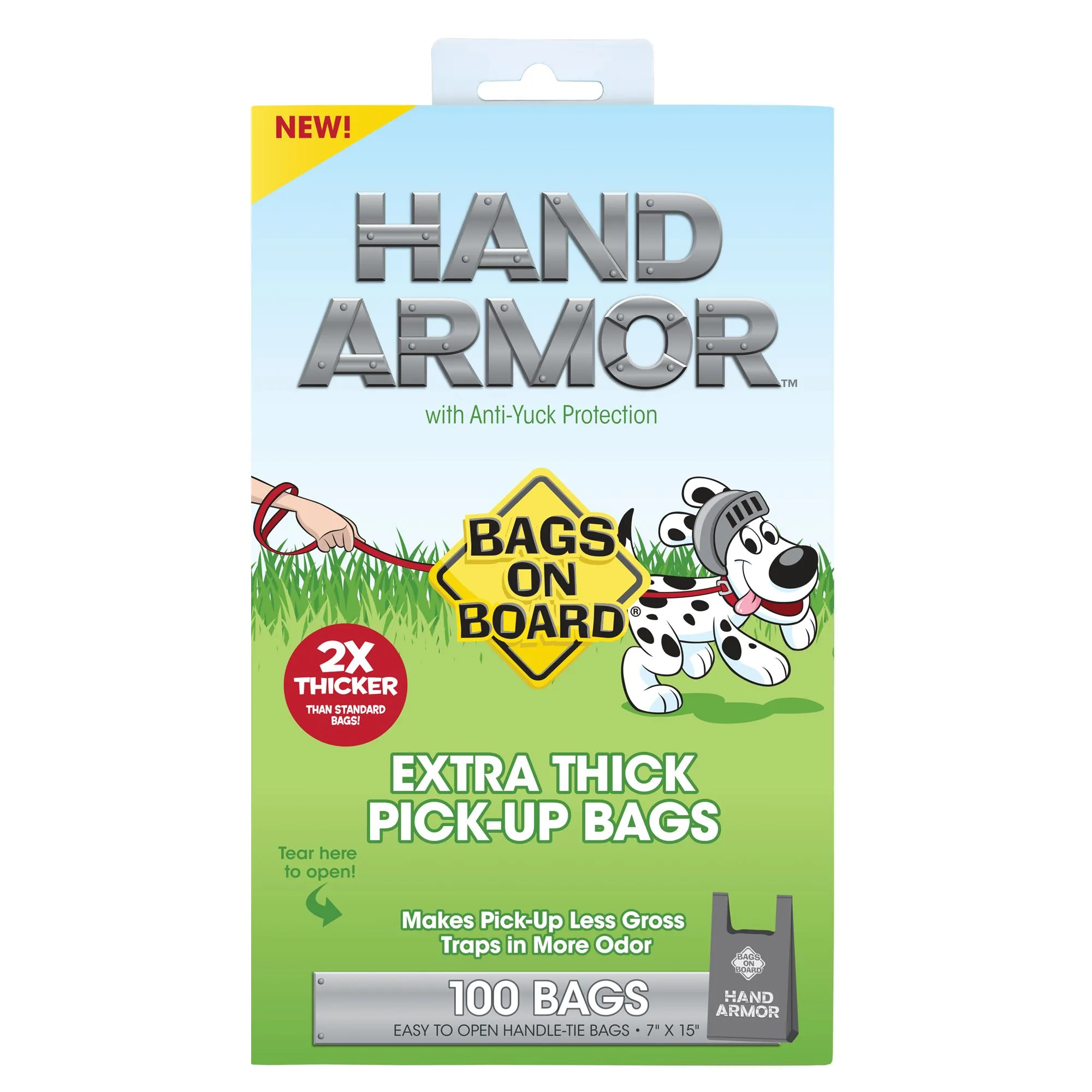 Bags on Board Hand Armor; Extra Thick Waste Pick Up Bags, Size: 100 Count | PetSmart