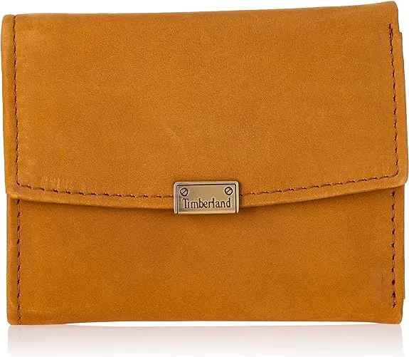 Timberland Women's Leather RFID Small Indexer Snap Wallet Billfold