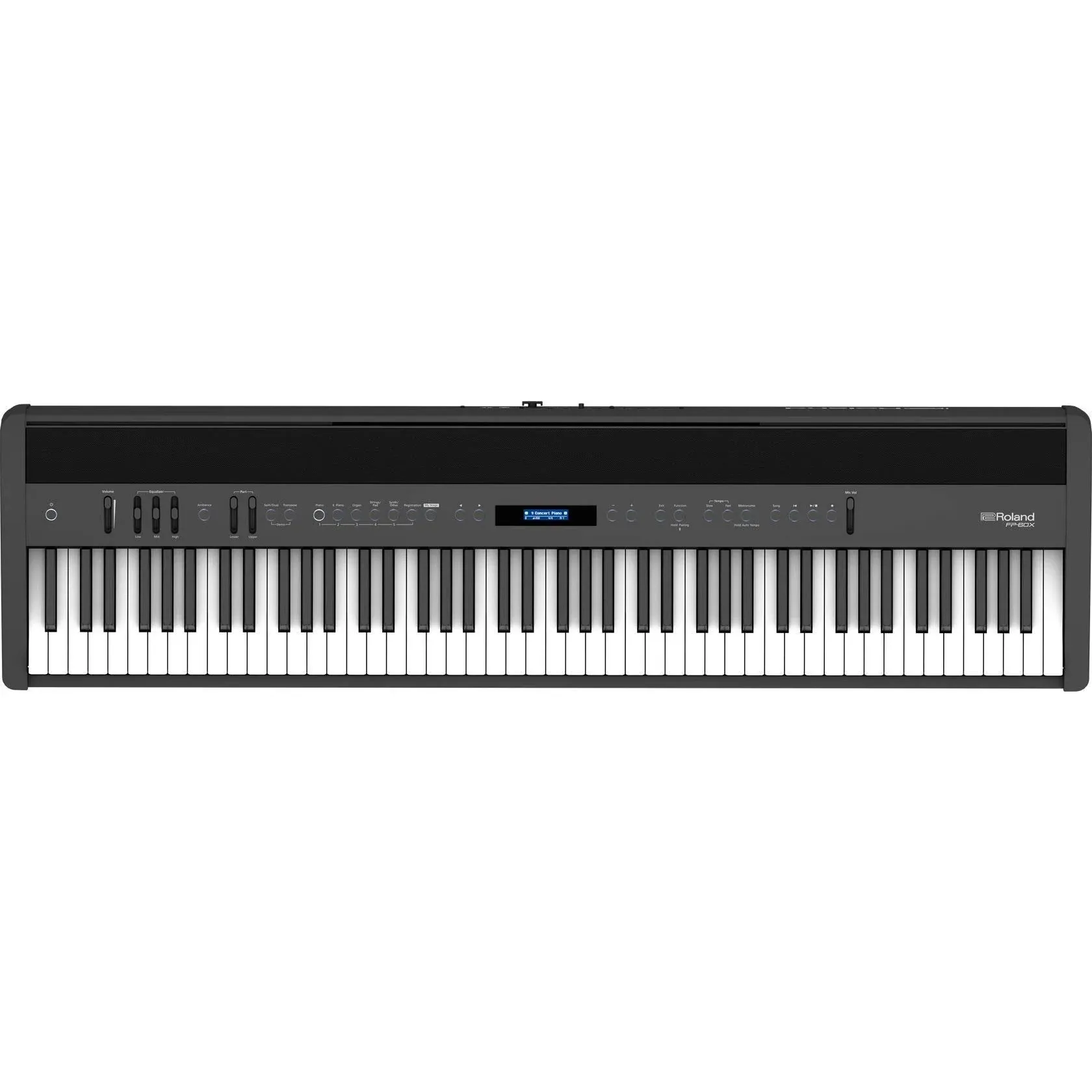 Roland FP-60X 88-Key Digital Piano Keyboard, Black w/ Pedal