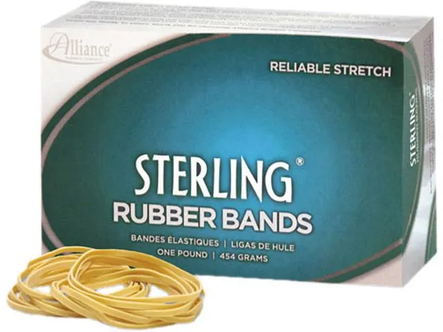 Alliance 24085 Sterling Ergonomically Correct Rubber Bands, #8, 7/8 x 1/16, 7100 Bands/1lb Box