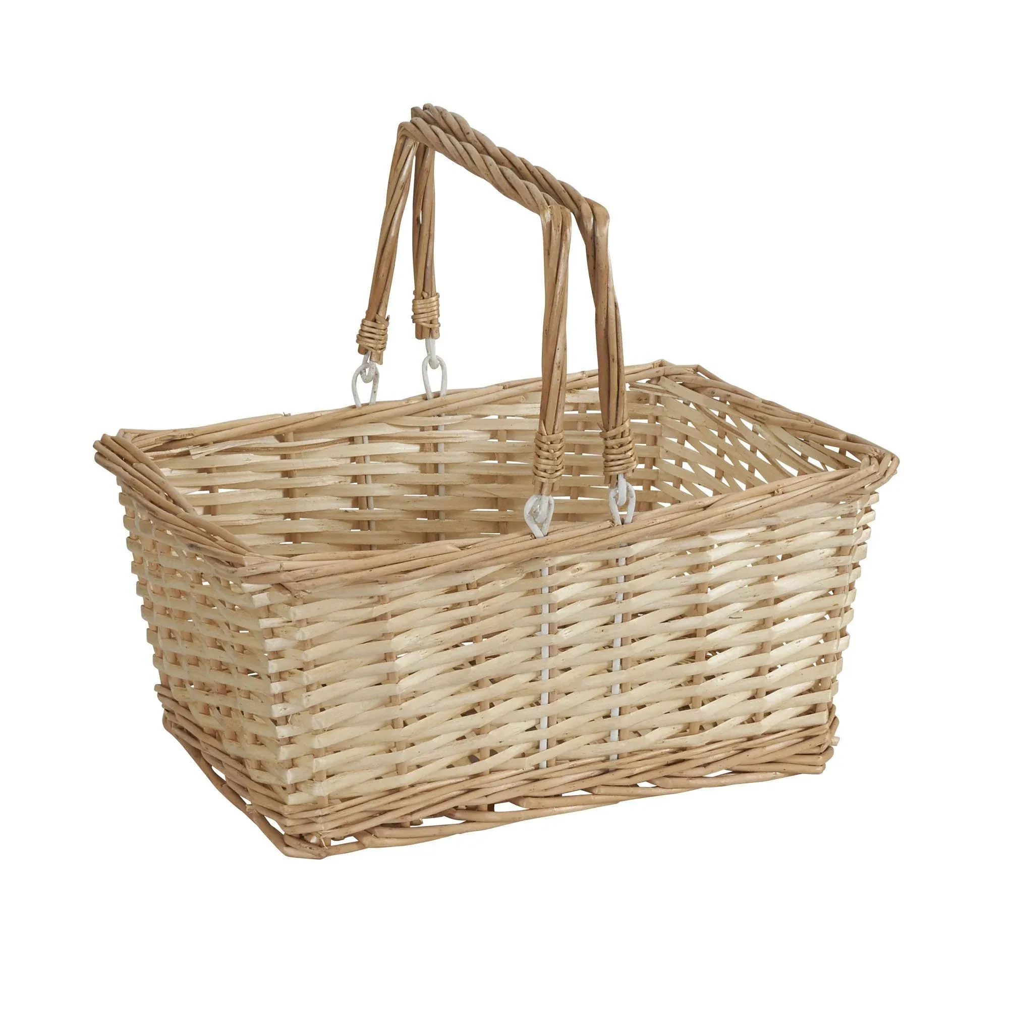 Household Essentials Open Top Market Basket with Handles - Natural