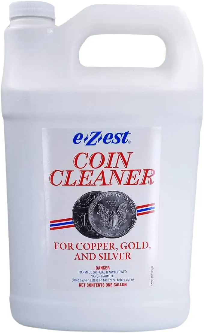 eZest Easy Coin Cleaner Copper Gold Silver Jewelry - 1 Gallon