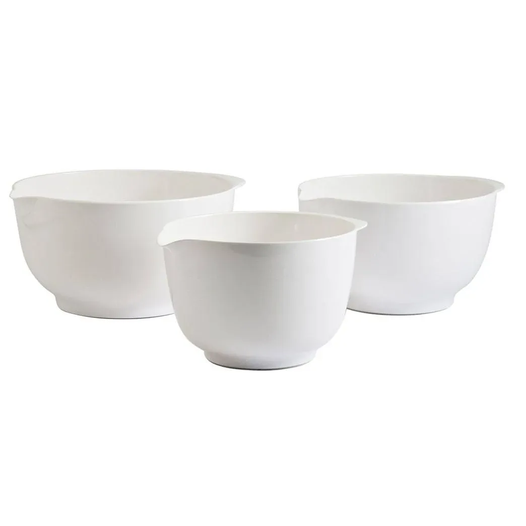 Hutzler 2, 3 and 4 l Melamine Mixing Bowl Set in White (Set of 3) 3234WH