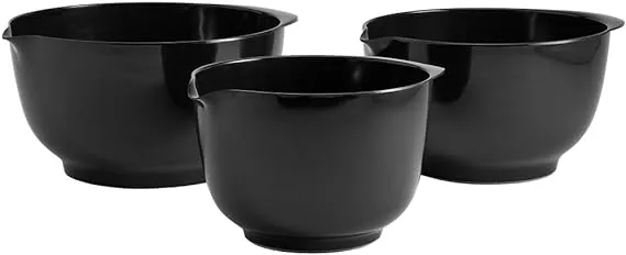 Hutzler, set of 3 melamine mixing bowl set, 2, 3, and 4 liters, White