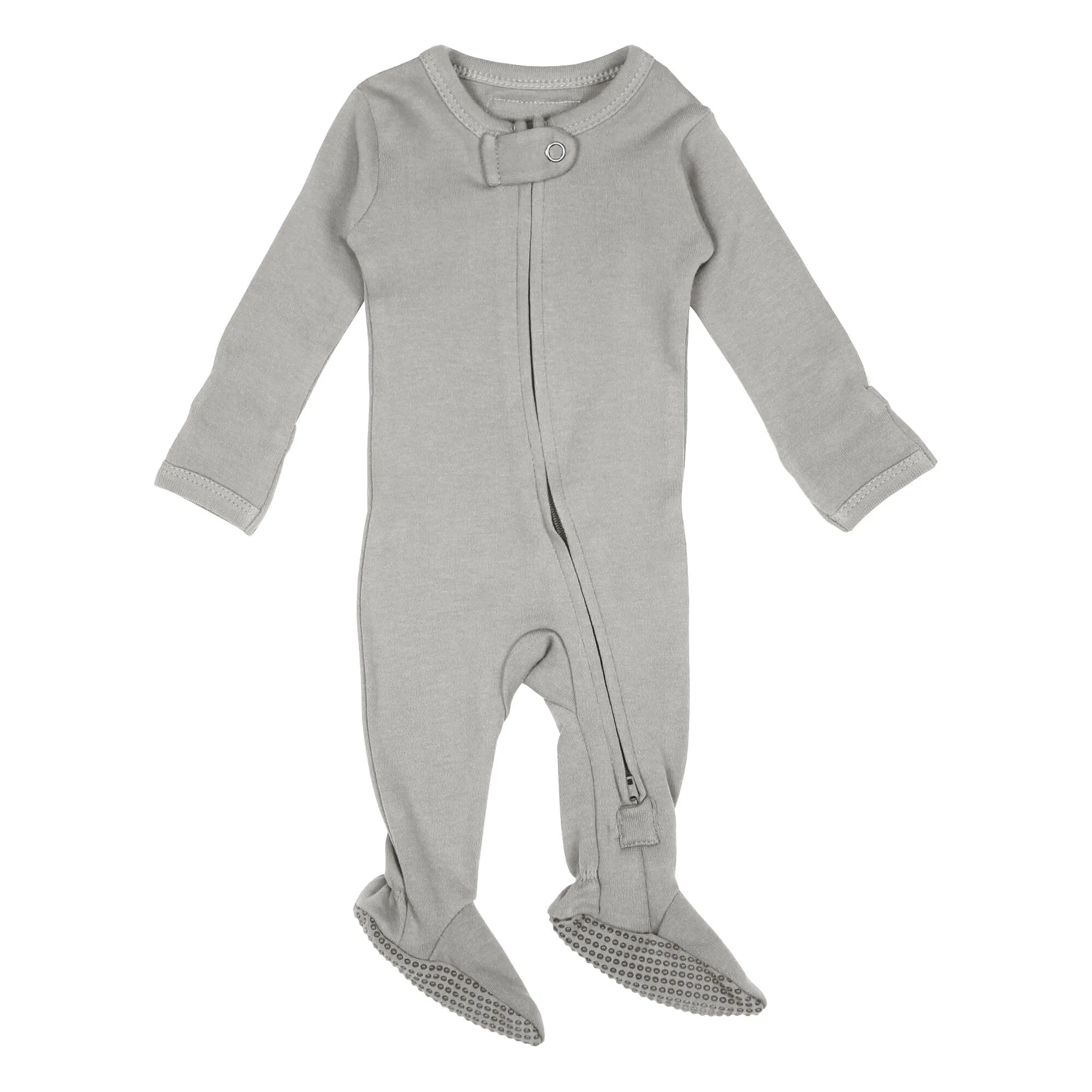 L'ovedbaby Baby Unisex 100% Organic Cotton Zipper Footie, Sleep N Play, Size Preemie-9 Months