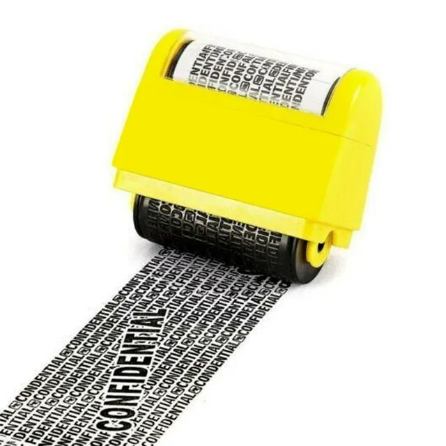 Identity Theft Prevention Roller Stamp "Confidential" Office Security Mail Cover Rolling Ink Stamp