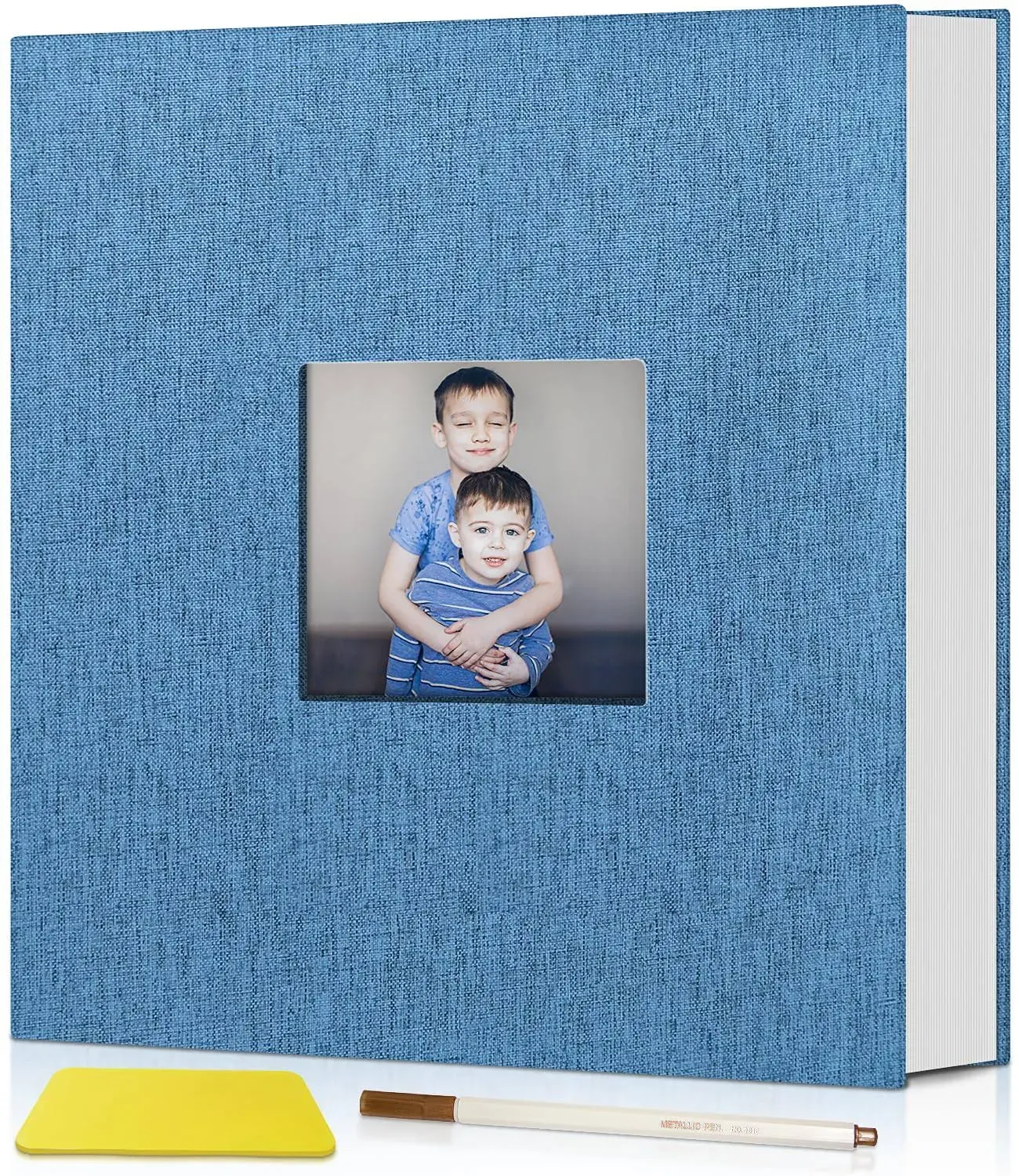 Popotop Photo Album Self Adhesive with Picture Display Window,60 Pages DIY Sc...