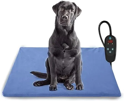 Pet Dogs Cats Heating Pad w/Timer Waterproof Adjustable Warming Mat Resistant ..