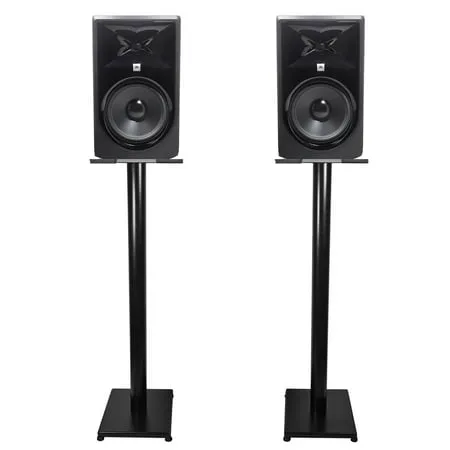 Pair JBL 308P MkII 8 Powered Studio Monitor Monitoring Speakers+37 Stands