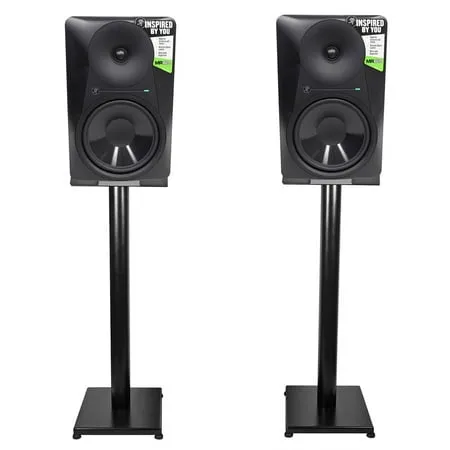 Pair Mackie MR824 8” 85 Watt Powered Active Studio Monitor Speakers+29 Stands