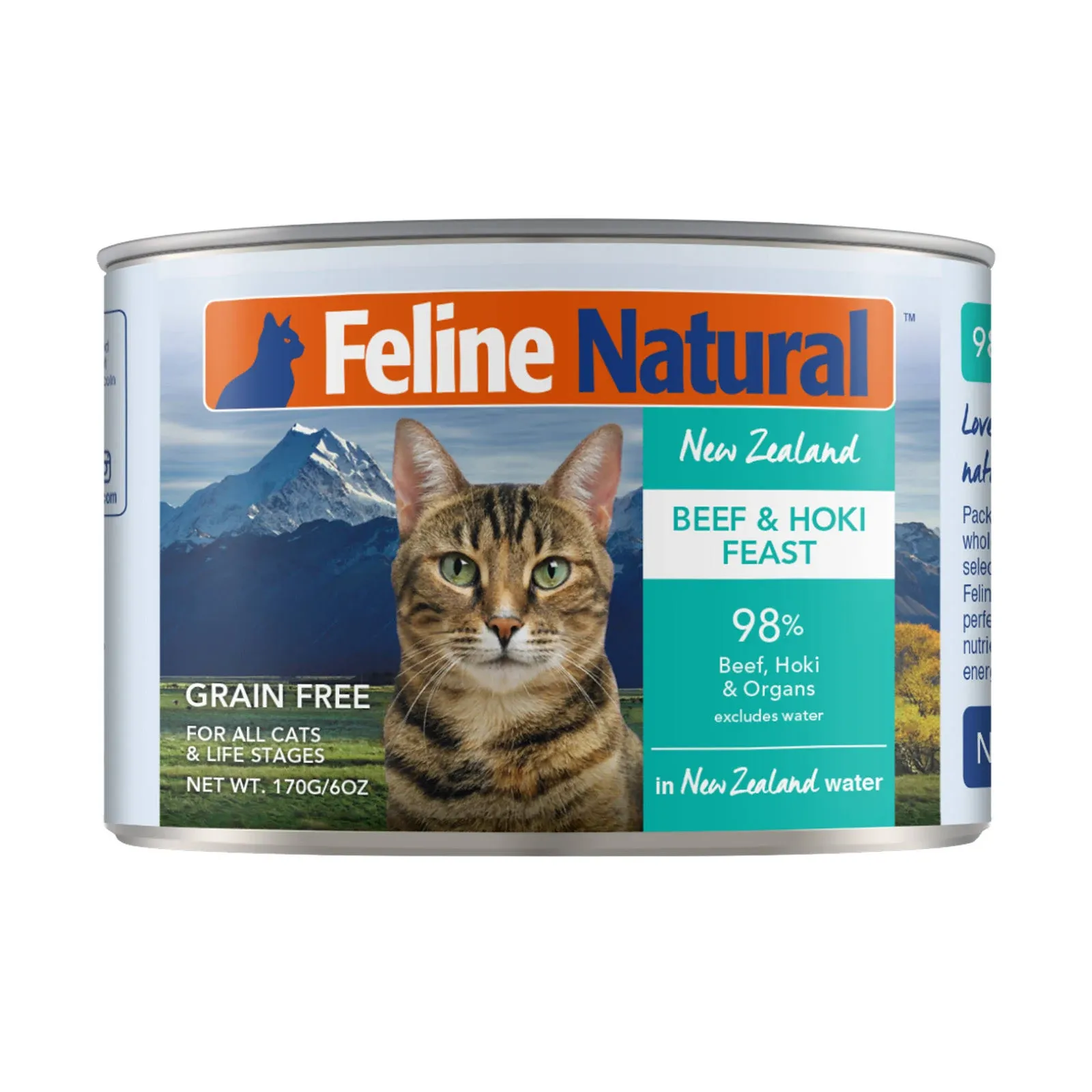 Feline Natural Beef & Hoki Feast Grain-Free Canned Cat Food, 6-oz, Case of 12