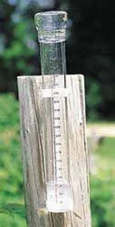 Rain Gauge,11-7/8X2 In Dia,Clear-Vu