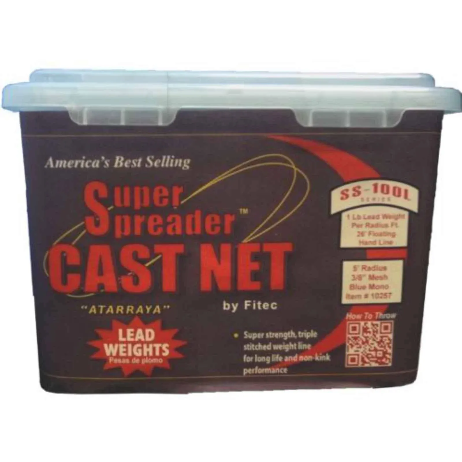 "Fitec Super Spreader SS100L 6' Mesh Cast Net"