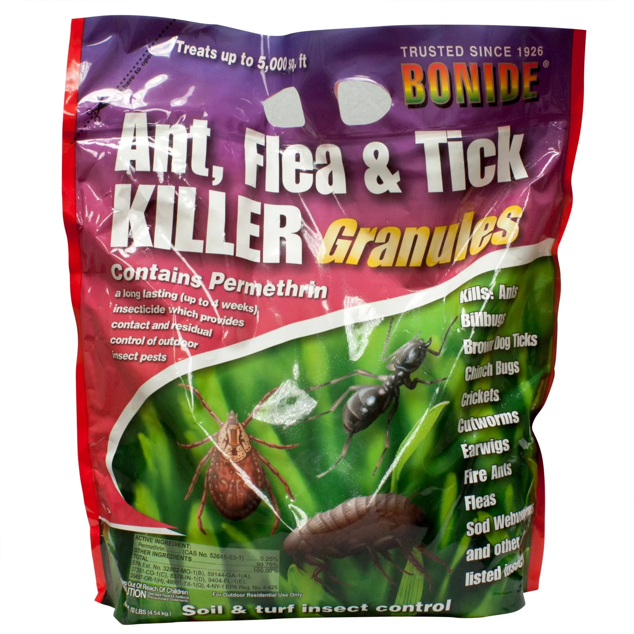 Bonide Ant, Flea & Tick Killer Granules, 10lbs