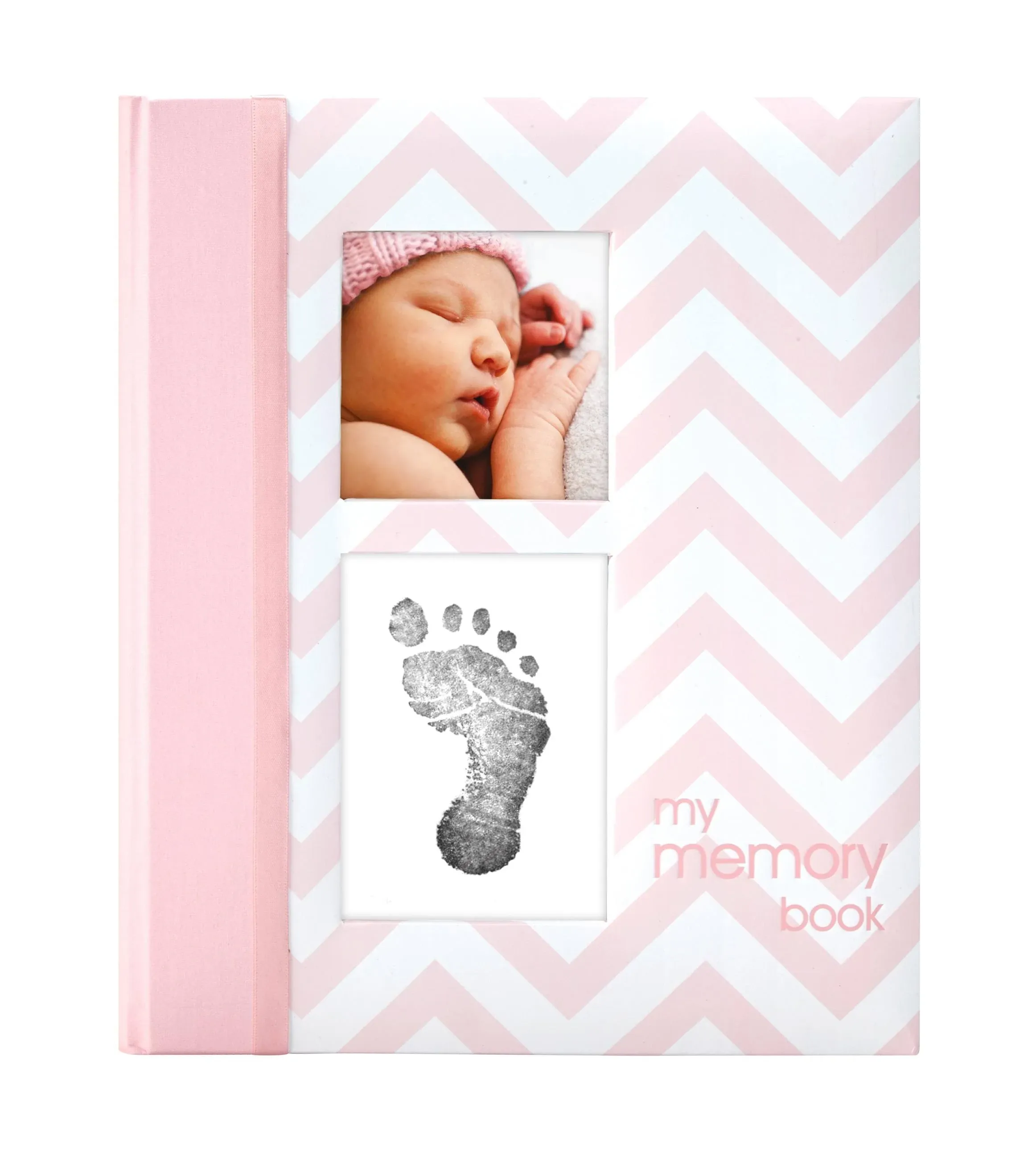 Pearhead Chevron Baby Memory Book - Pink