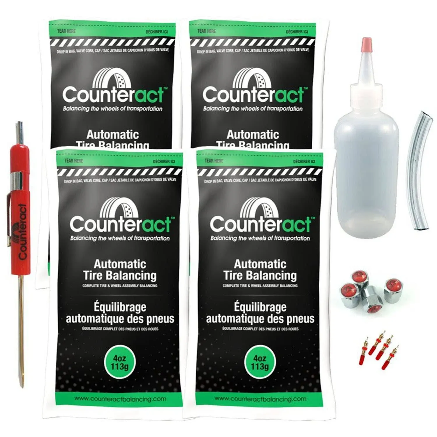 Counteract DIYK-4 Tire Balancing Beads - 4oz DIY Kit 16oz