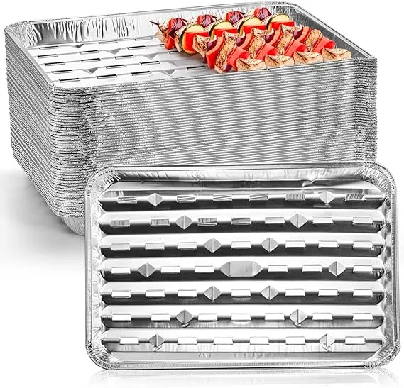 Yesland 30 Pack Disposable Aluminum Foil Pans - 13.4 x 9 x 1.1 Inch Food Containers, Aluminum Sheet Pans for Cooking, Baking, Heating, Storing, Meal Prep, Takeout