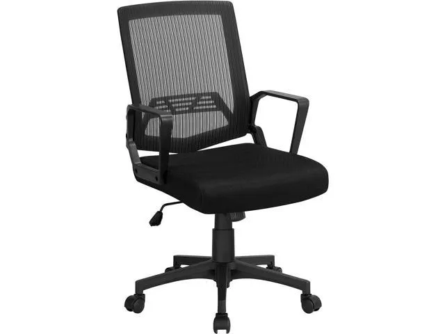 MUZII Desk Chair with Arms, Ergonomic Mesh Office Chair with Lumbar Support, Desk ...