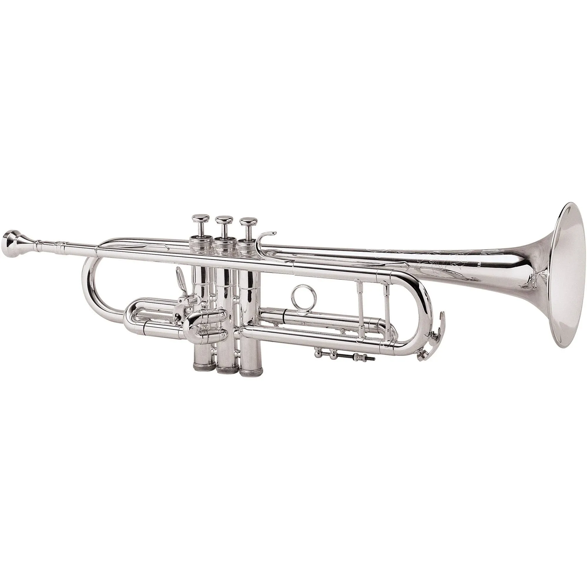 King 2055 Silver Flair Series Bb Trumpet 2055T Silver 1st Valve Thumb Trigger