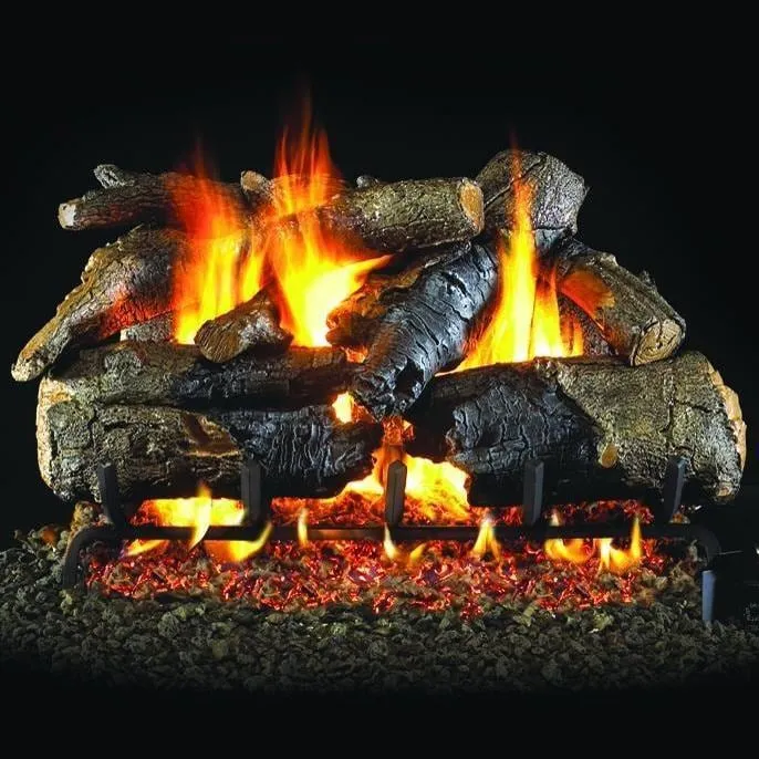 Peterson Real Fyre 18-Inch Charred American Oak Gas Logs (Logs Only - Burner Not Included) : BBQGuys