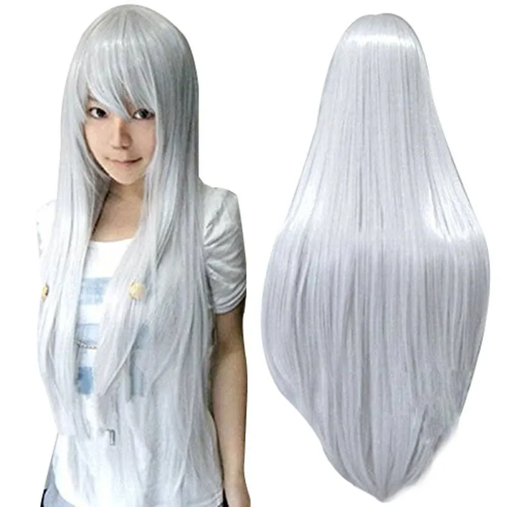 ANOGOL Vocaloid 32" 80cm Long Straight Cosplay Wig Party Wigs for Halloween