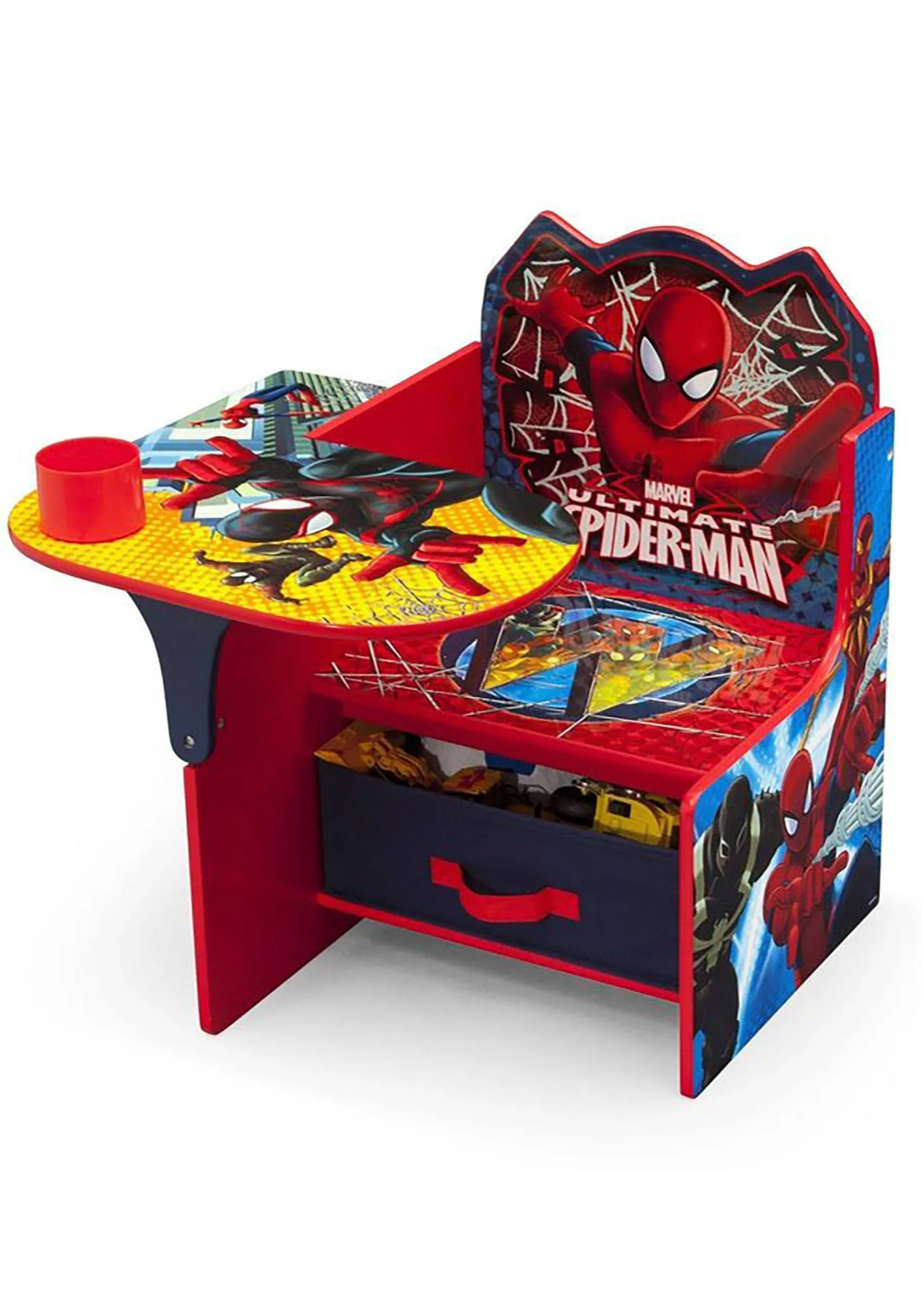 Spider-Man Chair Desk with Storage Bin by Delta Children, Greenguard Gold