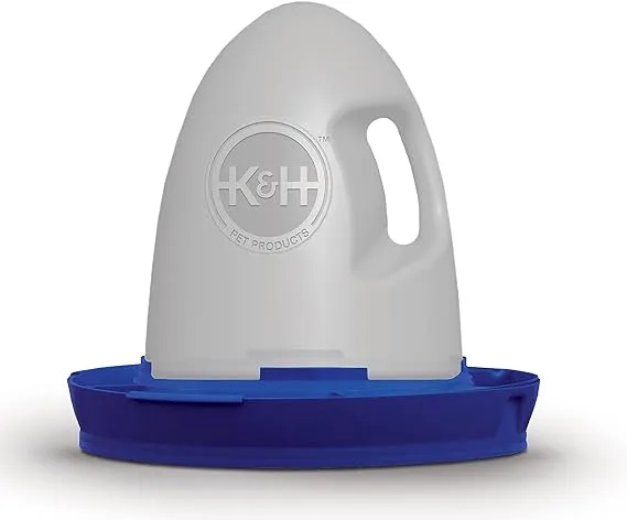 K&H Pet Products Blue Poultry Waterer unheated, 2.5 Gallons