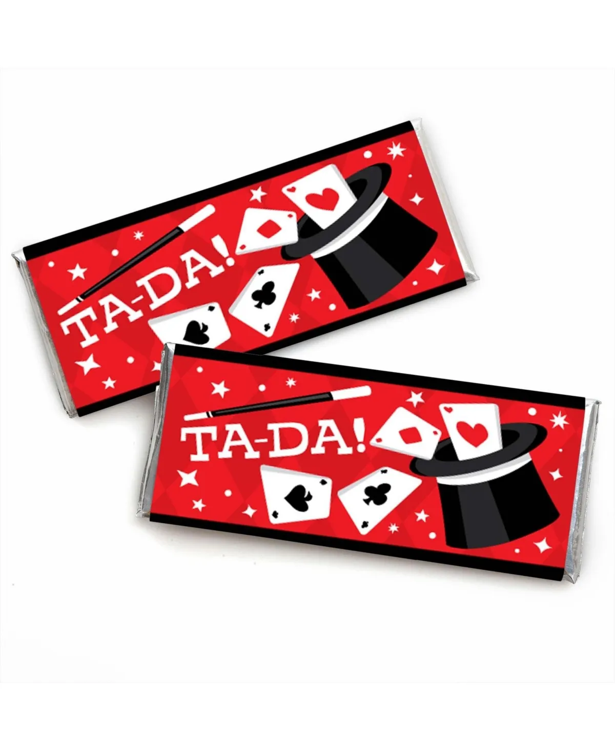 Ta-Da, Magic Show - Candy Bar Wrapper Magical Birthday Party Favors - Set of 24