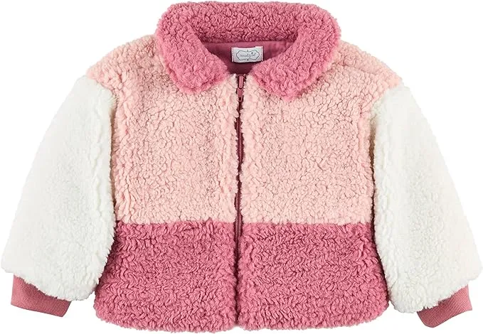 Mud Pie Girl's Color Block Sherpa Jacket Large