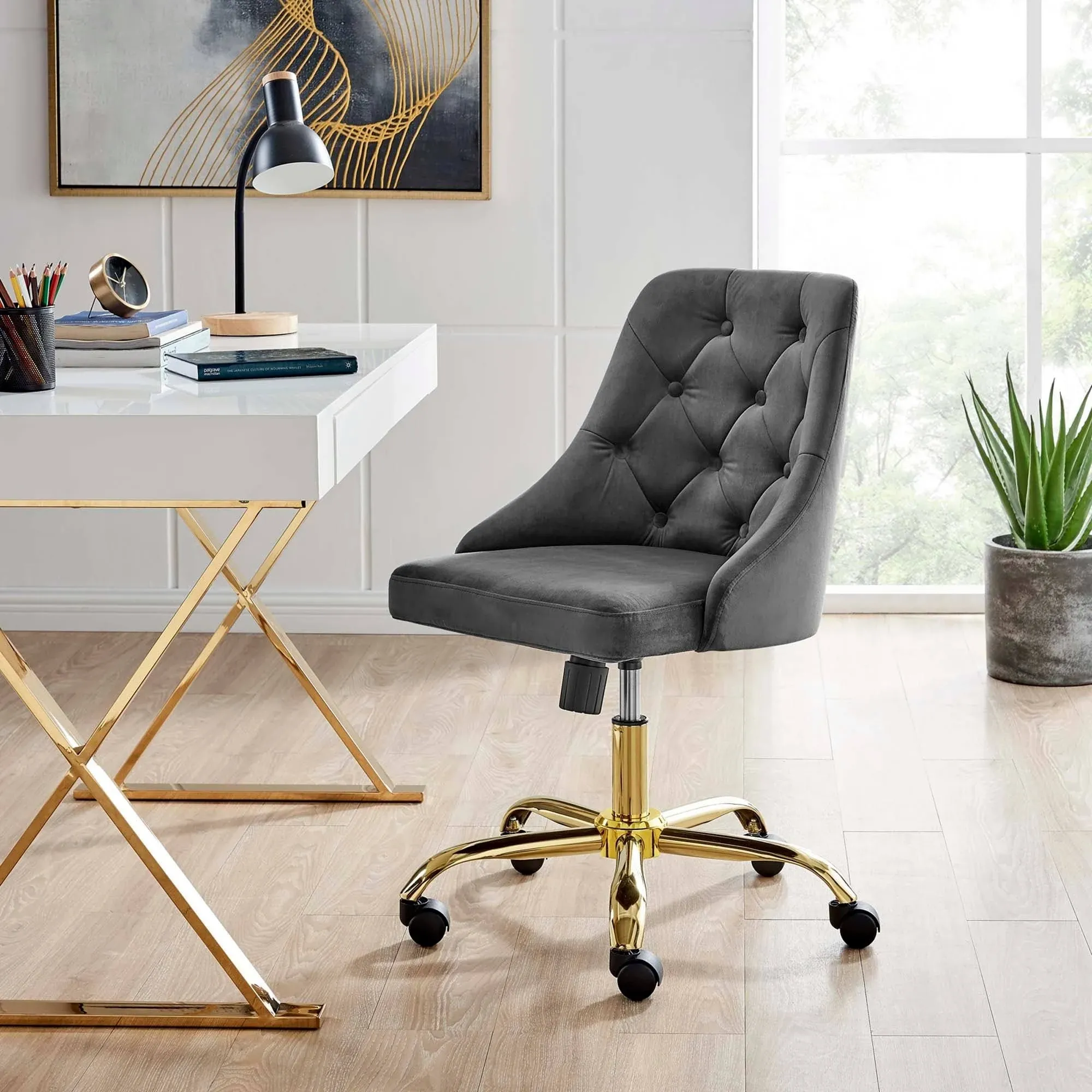 Modway Distinct Tufted Swivel Performance Velvet Office Chair - EEI-43