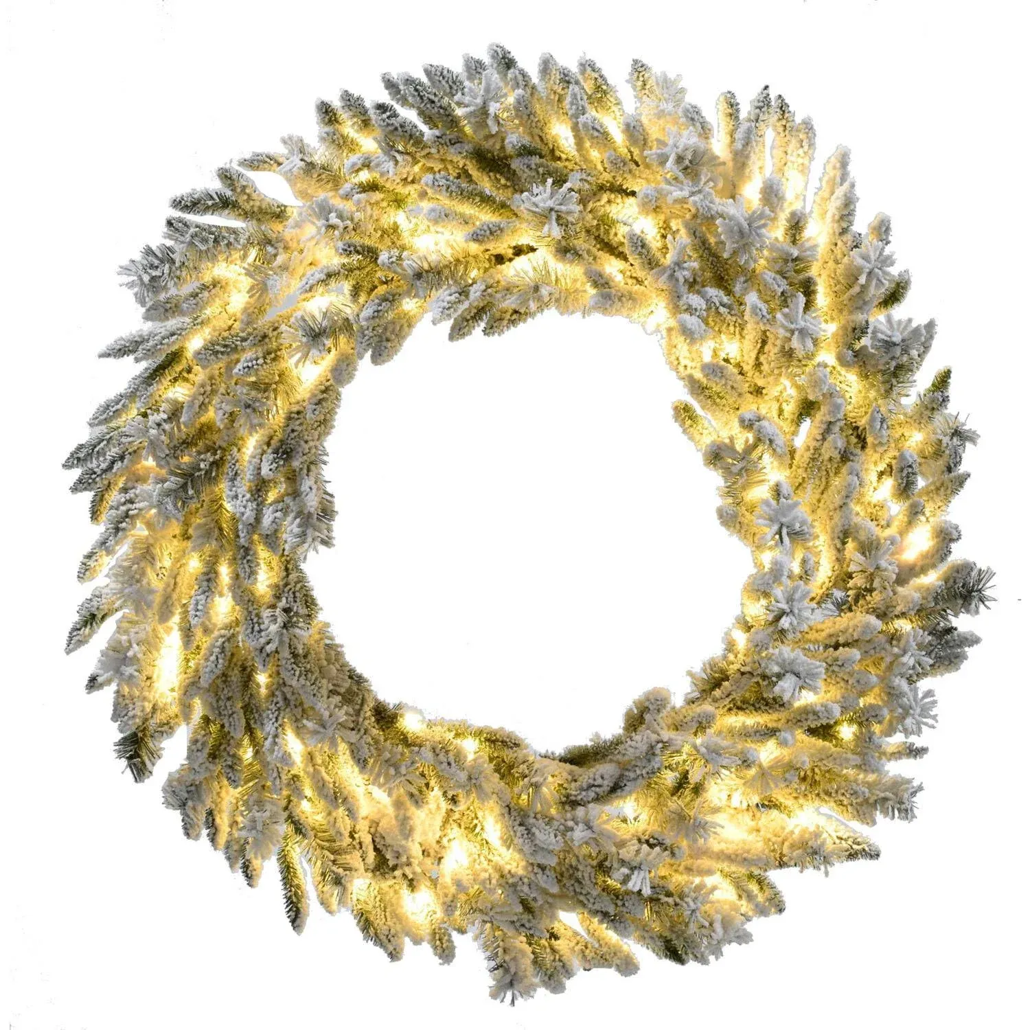 Christmas Time 36" Silverado Pine Flocked Wreath