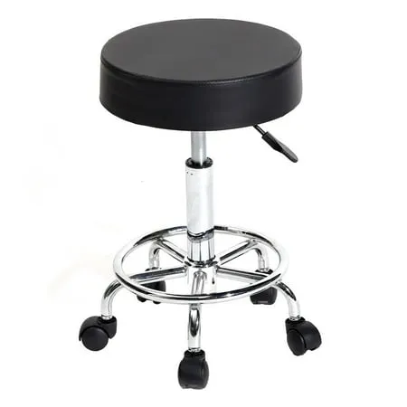 Black PU Leather Adjustable Swivel Seat