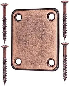 Stainless steel guitar neck joint plate Electric Guitar Neck Joint Board 4 Holes with Screws