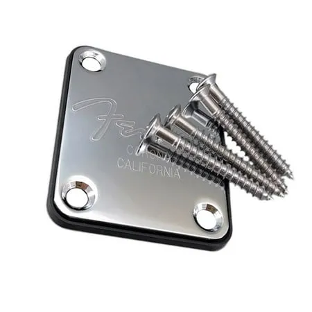 Stainless steel guitar neck joint plate Electric Guitar Neck Joint Board 4 Holes with Screws