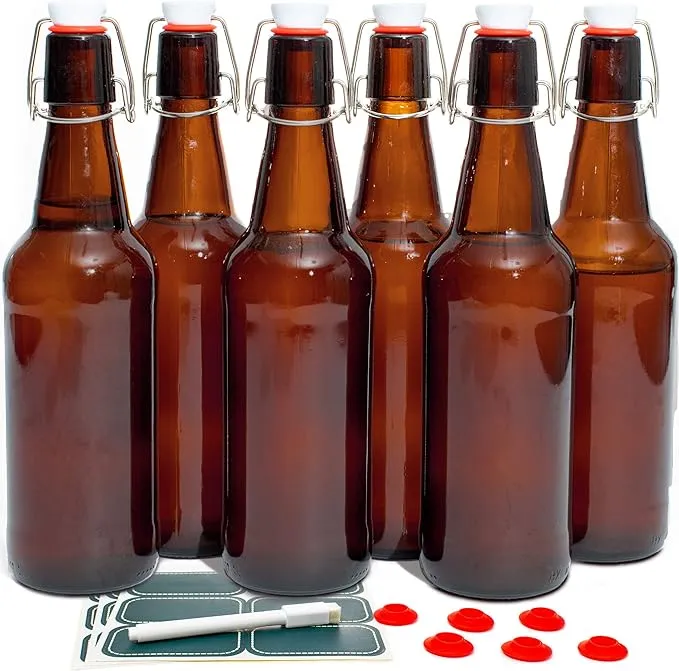 Otis Classic Swing Lid Glass Bottles with Lids and Flip Stoppers