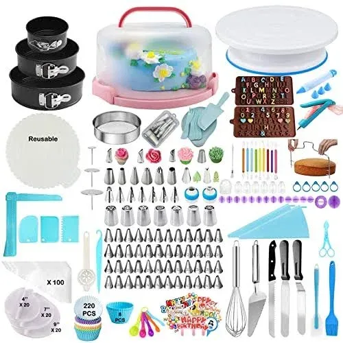 Cake Decorating Kit-599 PCS Cupcake Cake Decorating Suplies 599 PCS BLUE