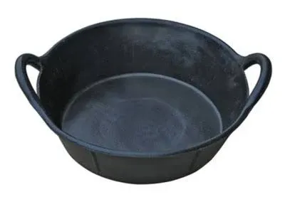 Miller Mfg. - 3-Gallon Rubber Pan with Handles - Black