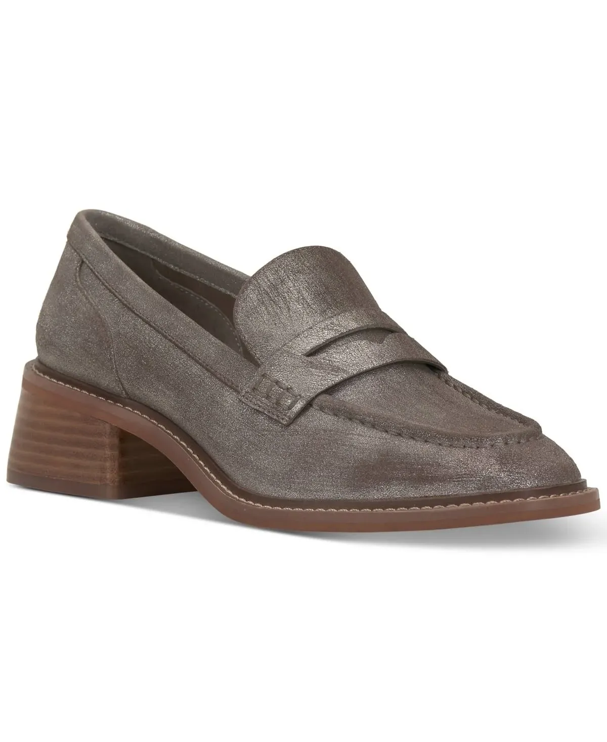 Vince Camuto Enachel Penny Loafer in Dark Taupe/S Dimesu