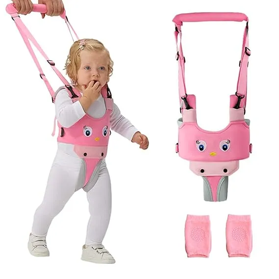 ORANGEHOME Baby Walker, Toddler Walking Harness Assistant, 3 Piece Set, Pink 