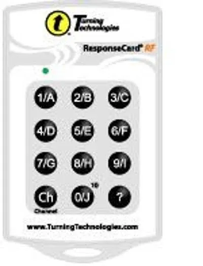 Response Card Rf Clicker By Turning Technologies.