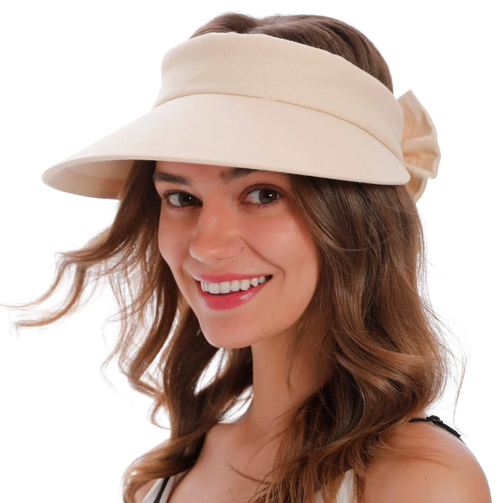 Simplicity Women's UPF 50+ UV Protection Wide Brim Beach Sun Visor Hat