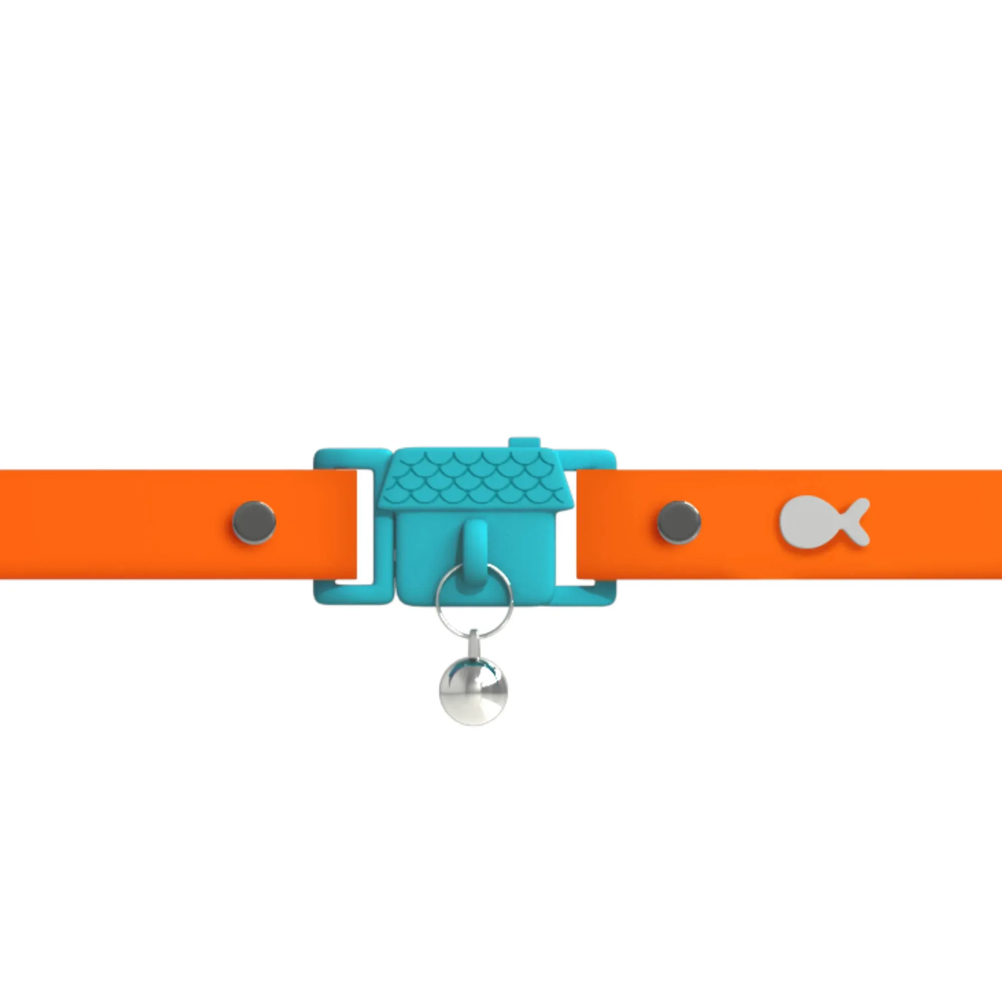 Kittyrama Tangerine Cat Collar. Award winning. As Seen in British Vogue